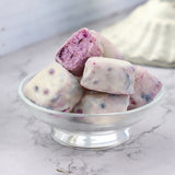 Freeze dried coated yogurt chunks